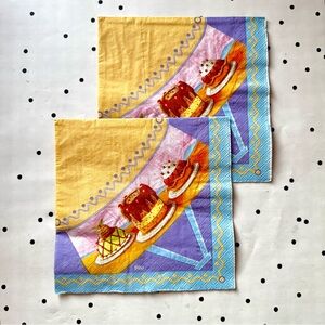 🩷 Decoupage 🩷 set of 2 napkins Colorful Dessert-Themed cake cupcakes